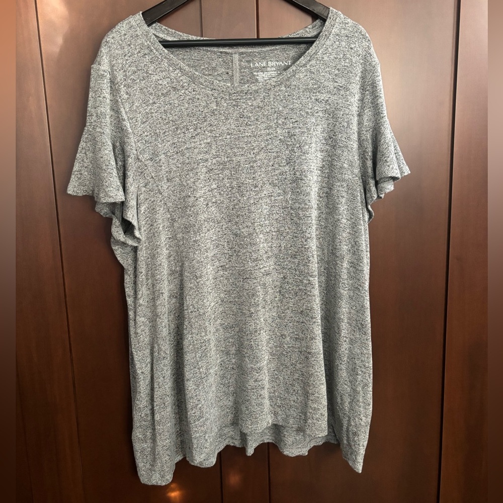 Flared short sleeve long tee shirt